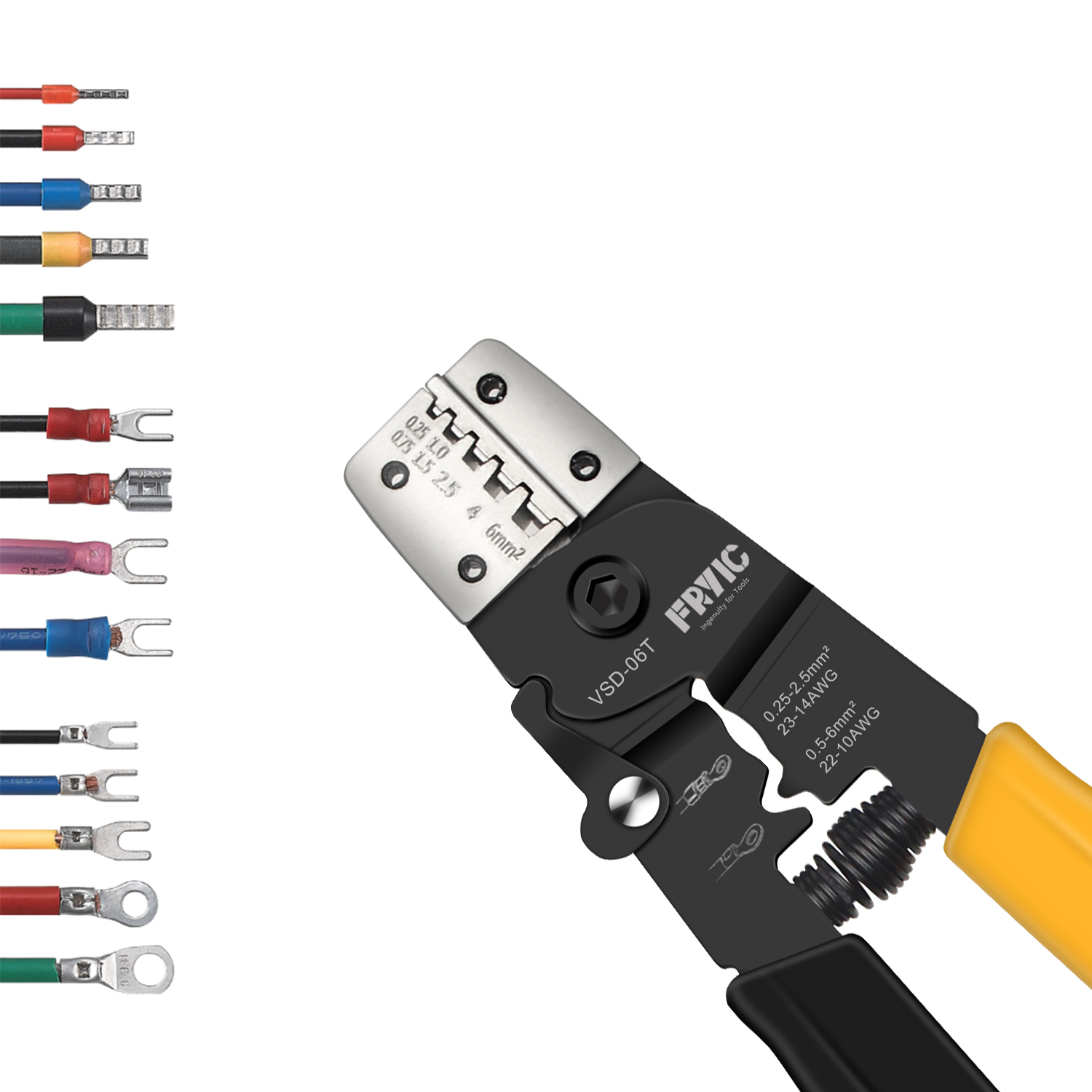 Multifunction 3 In 1 Mini Self-adjusting Crimping Plier VSD-06T Used for AWG23-10 Ferrules and Terminals Crimping Tools
