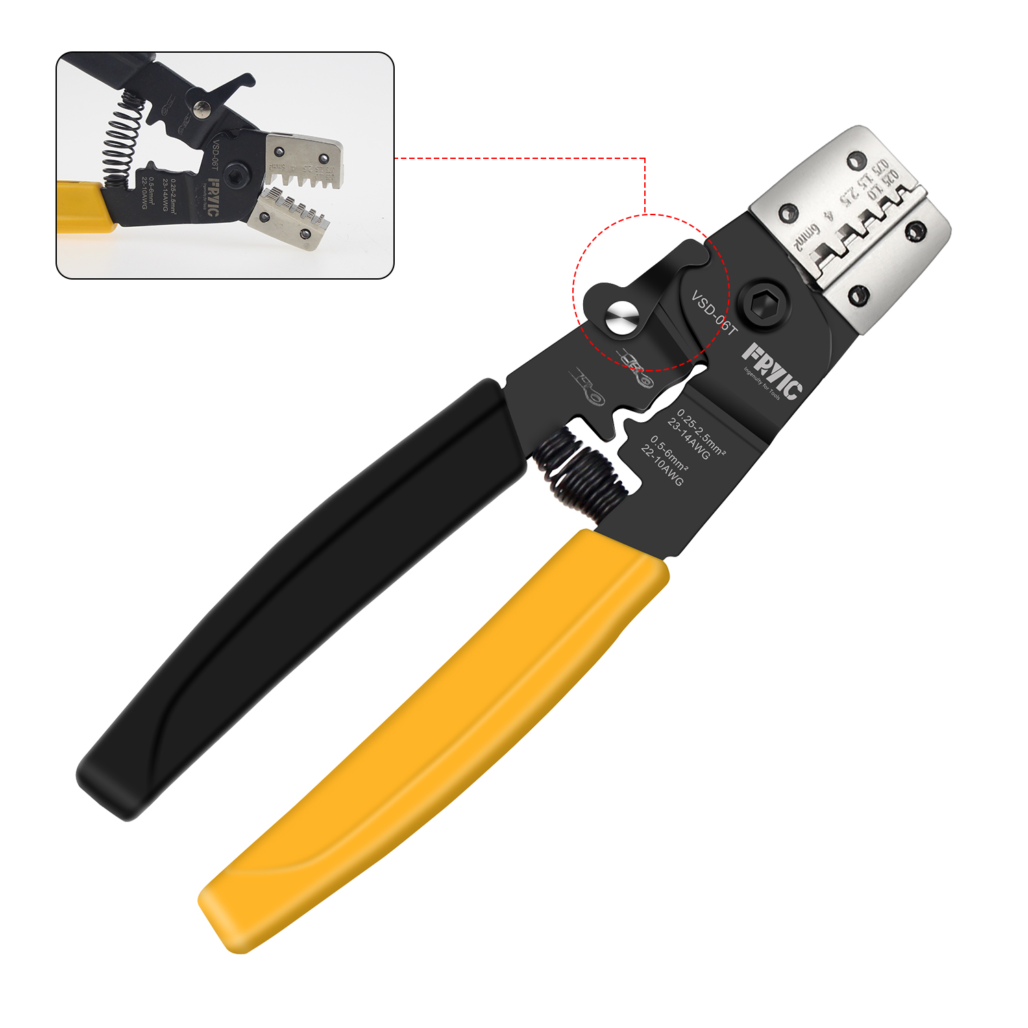 Multifunction 3 In 1 Mini Self-adjusting Crimping Plier VSD-06T Used for AWG23-10 Ferrules and Terminals Crimping Tools
